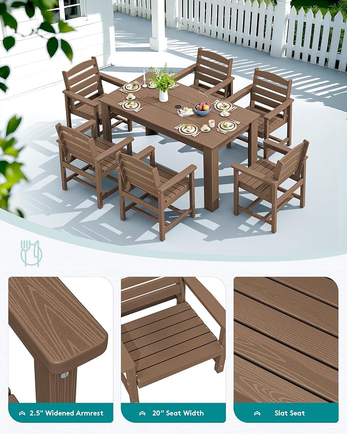 SERWALL Patio Dining Sets for 8, Outdoor Dining Sets for 8 Person - Image 4