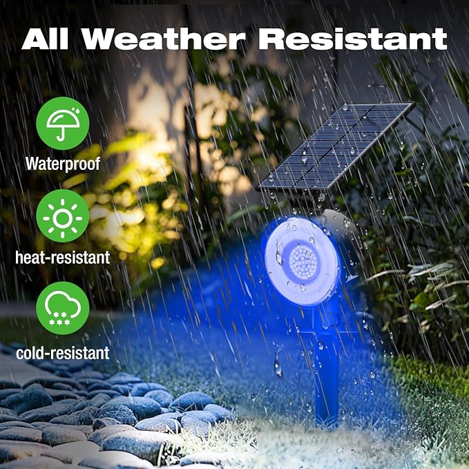 nipify 2 Pack Solar Spot Lights Outdoor Waterproof, Solar Spotlight Light - Image 2