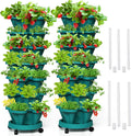Strawberry Vertical Planters Tower Garden 2 Pack, 7 Tiered Stacking Herb by Tectsia