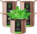 VIVOSUN 5-Pack 7 Gallons Grow Bags Heavy Duty Thickened Nonwoven Fabric Pots by VIVOSUN