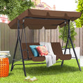 AECOJOY Porch Swing with Stand. 3-Seat Outdoor Clearance Porch Swings by AECOJOY