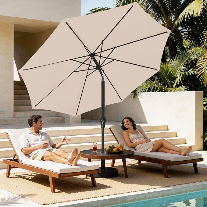 MEWAY 9ft Patio Umbrella Outdoor Table Umbrellas - Image 3