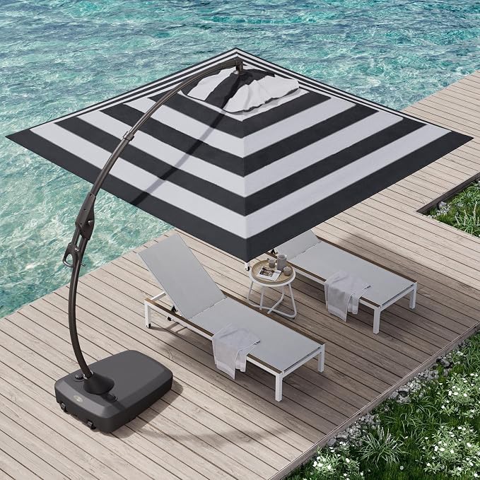 Grand patio 10x10 FT Patio Cantilever Umbrella by GrandPatio