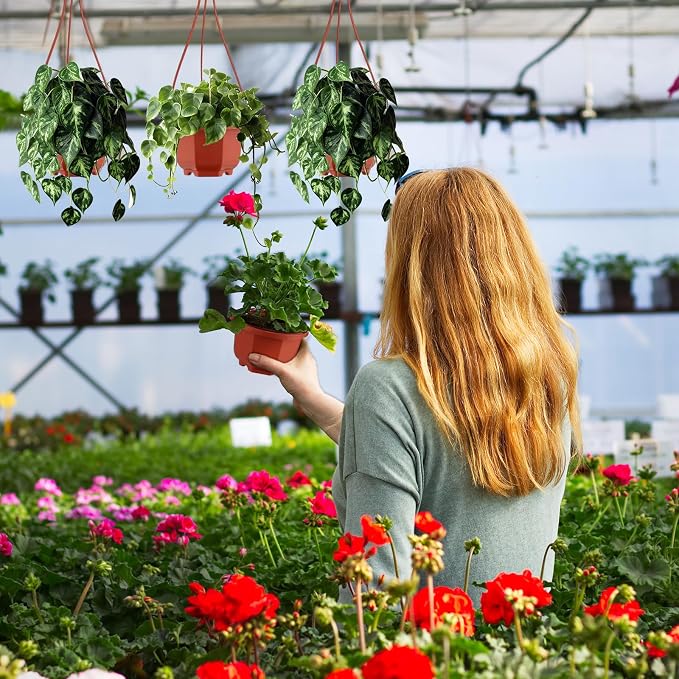 Roshtia 50 Pcs 3.7 inch Plastic Hanging Plant Pots - Image 7