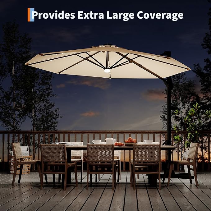 Garvee 10 ft Cantilever Patio Umbrella - Image 3