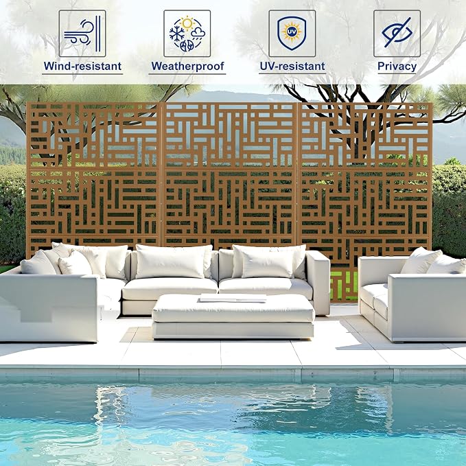 Outdoor Privacy Screen, Freestanding Privacy Fence Panels - Image 3
