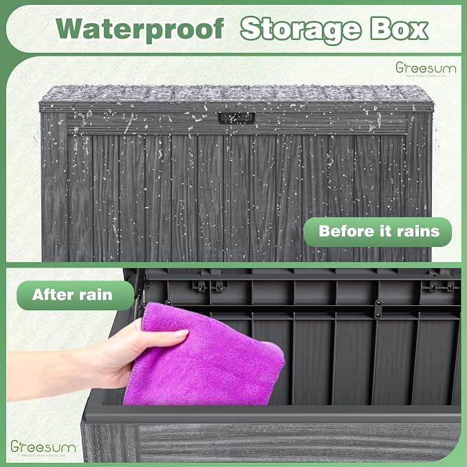 Greesum Outdoor Storage Box 120 Gallon Storage Bin - Image 7