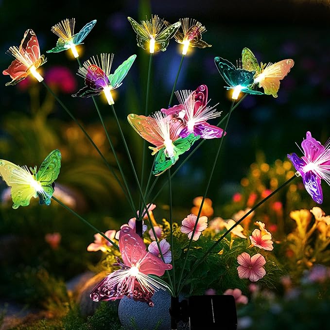 Solar Garden Lights, Swaying Butterfly Lights Outdoor Decorative, Pathway by Suncket