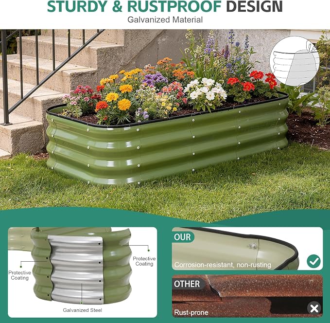 3 in 1 Galvanized Raised Garden Bed - Image 4
