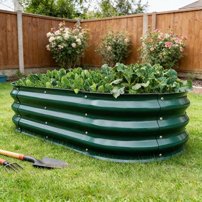 Gardmax 2 Pack Galvanized Raised Garden Bed, Lightweight Planter Boxes Outdoor - Image 8