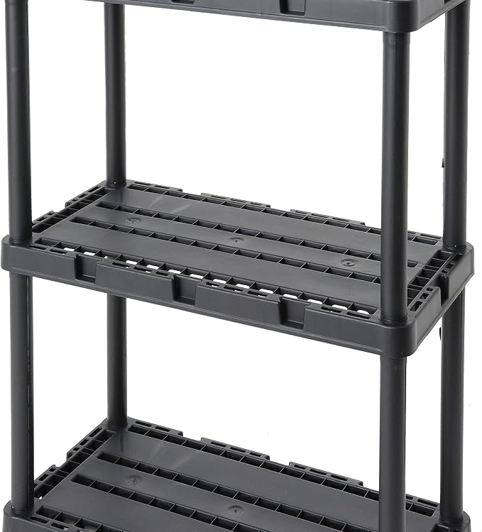 Gracious Living 3 Pack Light Duty Storage Shelves, Knect-A-Shelf 3-Shelf - Image 9