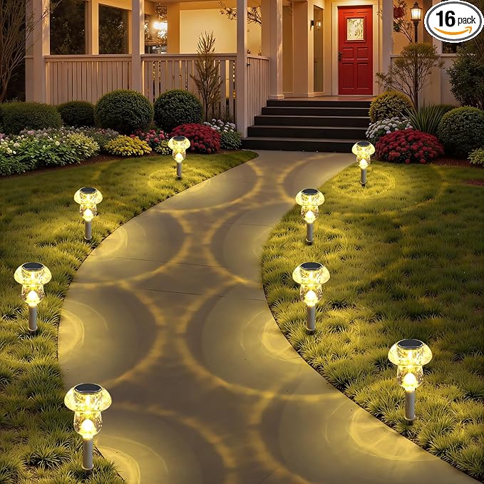 Solar Lights Outdoor, 16 Pack Mushroom Lights Outside Waterproof, Solar Powered by SolarOutdoorLights