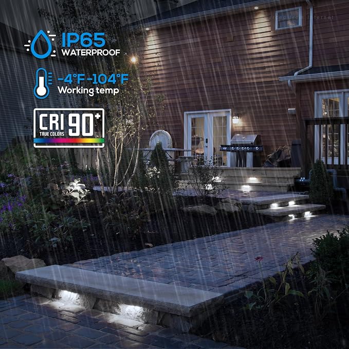 LEONLITE 8-Pack 7 Inch LED Hardscape Lighting, Update Retaining Wall Lights - Image 7