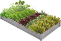 Yaheetech 8×4ft Wooden Horticulture Raised Garden Bed Divisible Elevated by Yaheetech