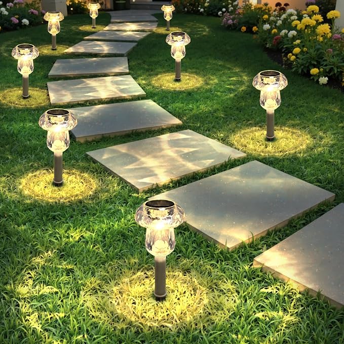Mancra Solar Pathway Lights Outdoor, 16 Pack Dusk to Dawn Solar Lights Outdoor - Image 2