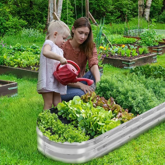 GADI 67-Inch Galvanized Raised Garden Bed, Metal Planter Box - Image 2
