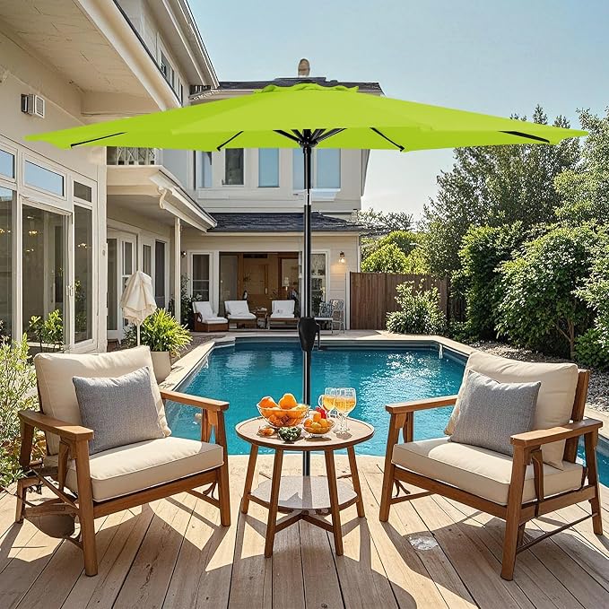 MEWAY 10ft Patio Umbrella Outdoor Table Umbrellas - Image 9