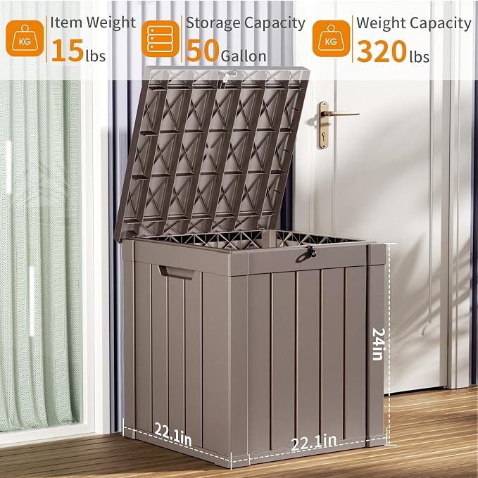 ROJIK Outdoor Storage Housing Deck Box - Image 2