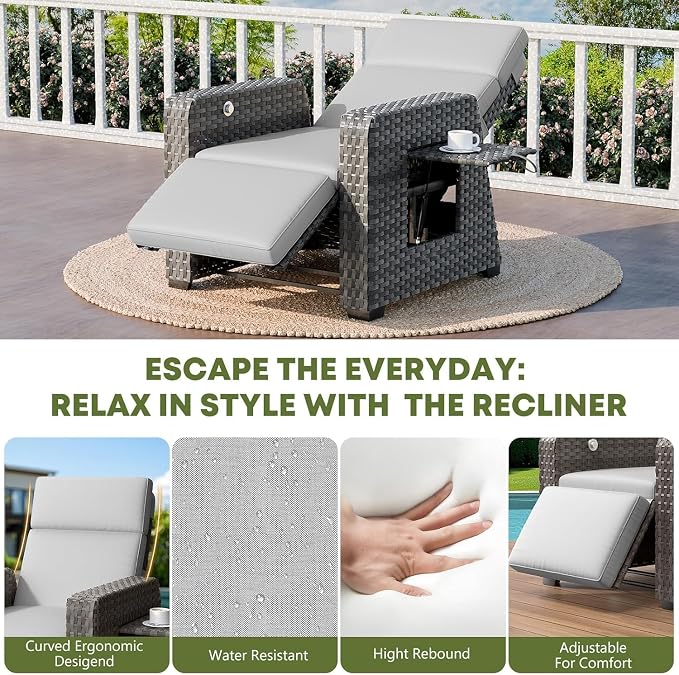WACASA Outdoor Recliner Chair - Image 9