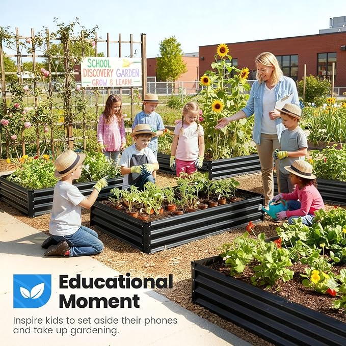 Quictent Galvanized Raised Garden Bed 4x3x1 Ft Metal Planter Box - Image 3