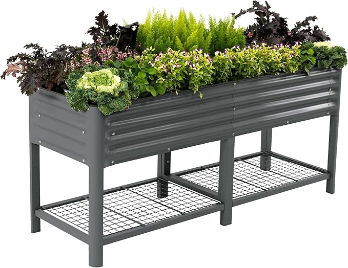 Elevated Raised Garden Bed-V Series, 1000 Lbs Weight Capacity, Outdoor Planter by VegoGarden