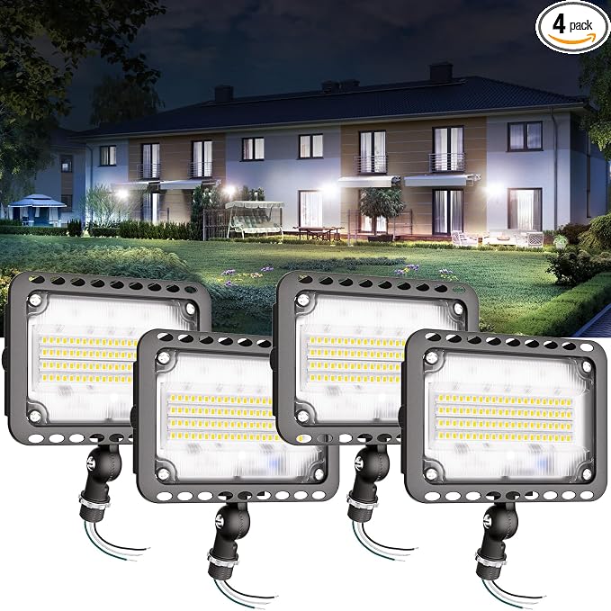 CINOTON 65W LED Flood Lights Outdoor, IP65 Waterproof Exterior Security Wall by CINOTON