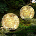 Coroor Garden Solar Ball Lights Outdoor Waterproof, 30 LED Cracked Glass Globe by Coroor