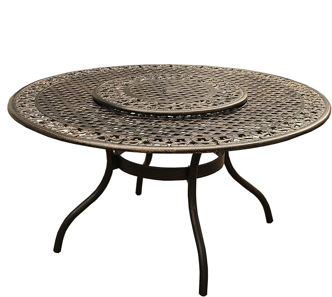 Oakland Living Ornate Traditional Outdoor Mesh Lattice Aluminum 59 inch Bronze - Image 3