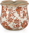 6 Inch Ceramic Plants Pots Vintage Ceramic Flower Planters Crackle Glaze Finish by Newtay
