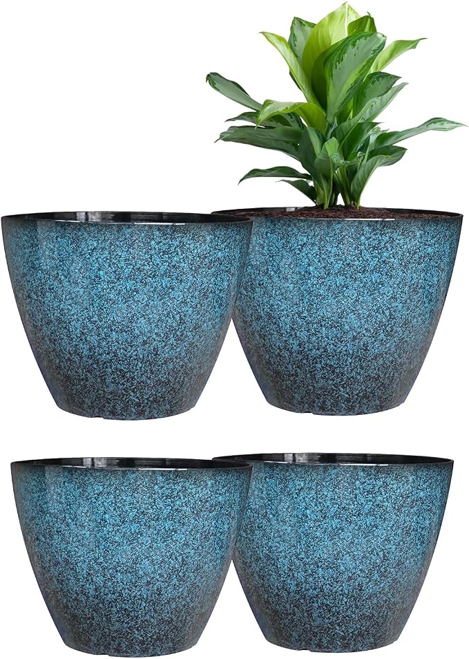 8 inch Plant Pots, Flower Pots for Garden Home Decor by Vanslogreen