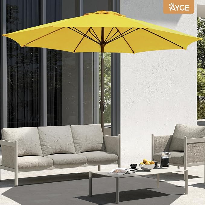 Ayge 9FT Large Outdoor Patio Umbrella Market Table Umbrella-UV Resistant - Image 3