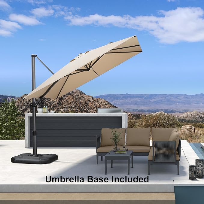 PURPLE LEAF 8.8' X 8.8' Right-left Tilt Patio Umbrella - Image 2