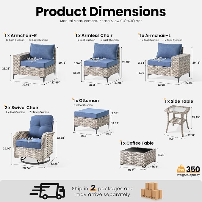 ovios 8-Piece Patio Furniture Set - Image 7