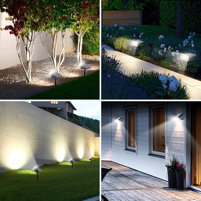 Solar Spot Lights Outdoor, 2-in-1 Solar Landscape Spotlights, 3 Lighting Modes - Image 2