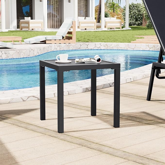 Crestlive Products Outdoor Side Table, Weather Resistant Design - Image 2