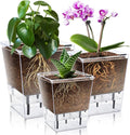 Self Watering Pots Set, 3 Pack 5/4.1/2.7 Inch Self Watering Pot by IWNTWY