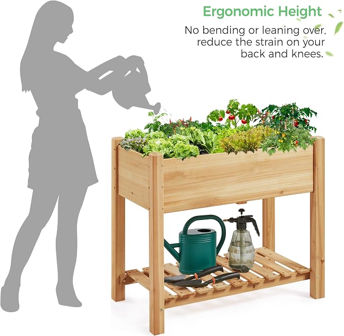 Yaheetech 34x18x30in Horticulture Raised Garden Bed Planter Box - Image 7