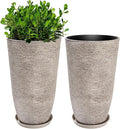 QCQHDU Set of 2 Oversized 9 Gallon Round Planters by QCQHDU