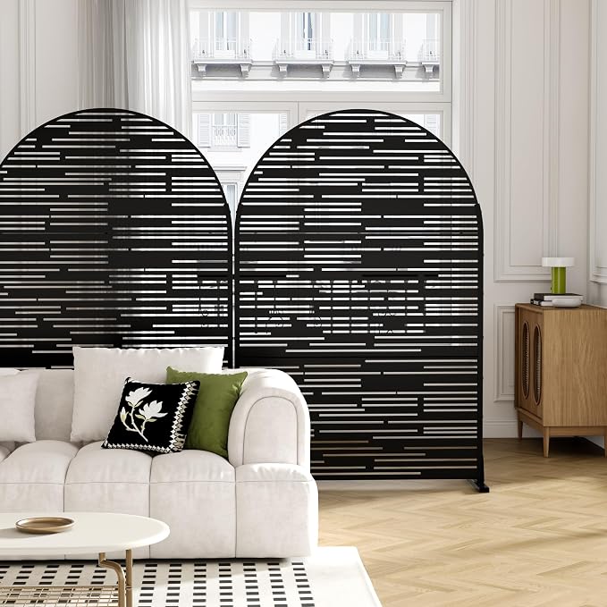 Casaphoria 72" H x 47" W Arched Metal Privacy Screen - Image 2