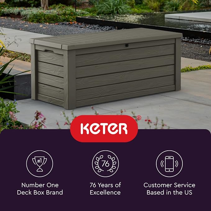 Keter Westwood 150 Gallon Resin Large Outdoor Storage Box - Image 8