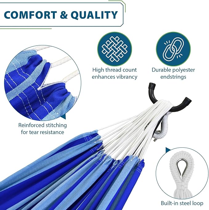 Vivere Double Cotton Hammock - Image 2