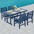 HDPE Dining Table Set for 4, 5-Piece Outdoor Table and Chairs Include 4 Dining by Unknown