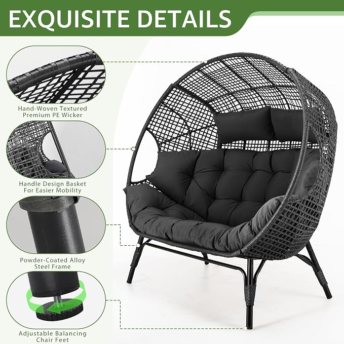 NICESOUL Luxury Double Egg Chair - Image 5
