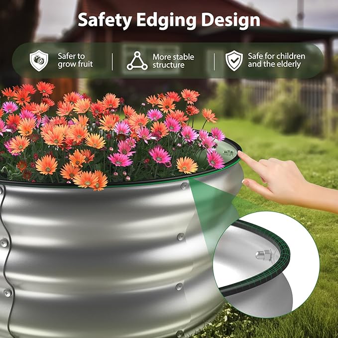 Raised Garden Bed Kit, Large Metal Raised Beds - Image 2