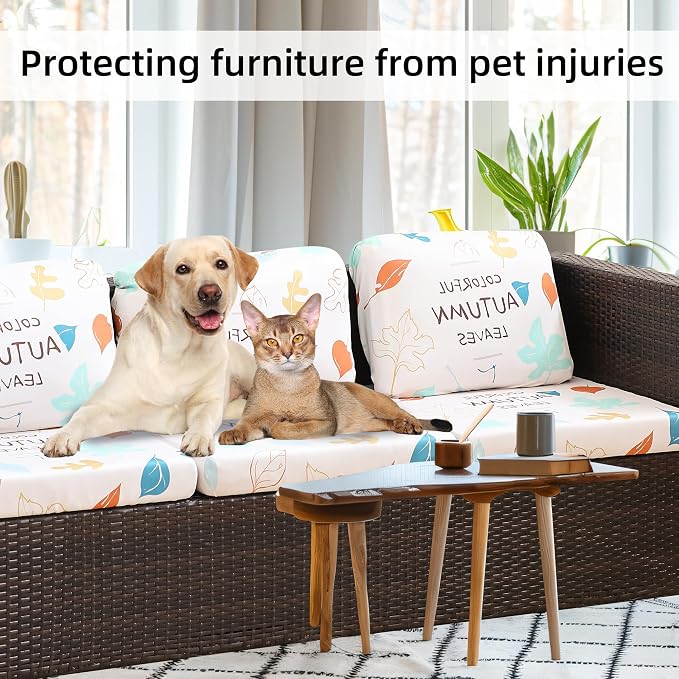 8Pcs Stretch Patio Cushion Covers, Outdoor Couch Covers Replacement, Outdoor - Image 6