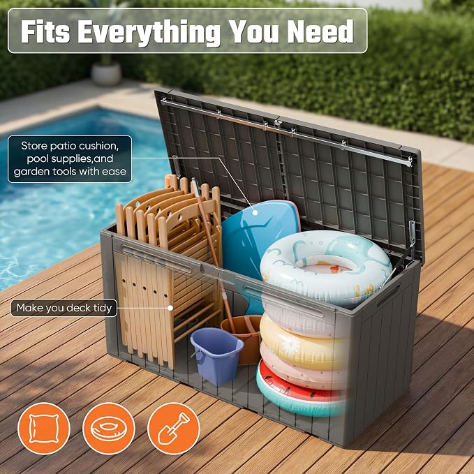 Greesum 110 Gallon Outdoor Storage Box - Image 3