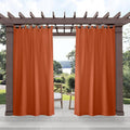 Exclusive Home Cabana Solid Indoor/Outdoor Light Filtering Hook-and-Loop Tab by Exclusive+Home
