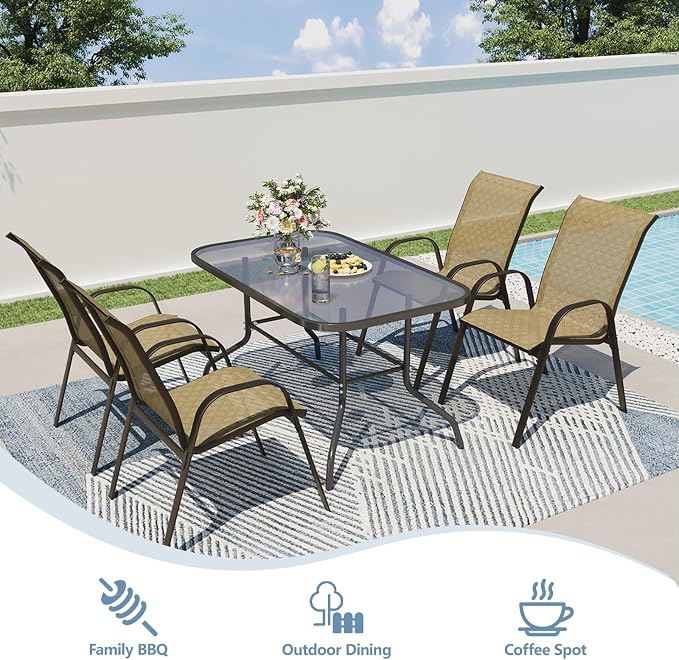 SWITTE Patio Chairs Set of 4 - Image 4
