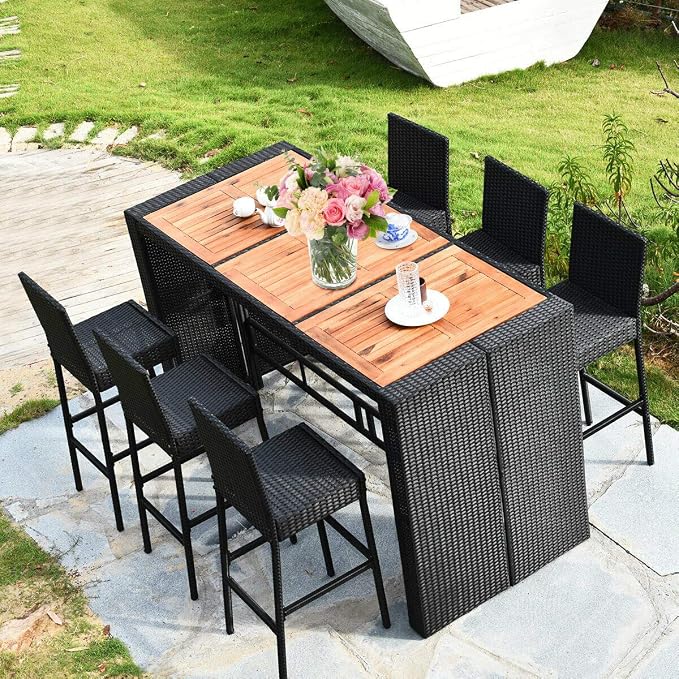 Tangkula 7 PCS Outdoor Wicker Furniture - Image 2