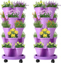 Umigy 2 Set 5 Tier Stackable Planters Vertical Garden Planters by Umigy